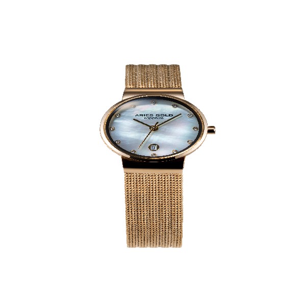 ARIES GOLD ENCHANT CAMILLE GOLD STAINLESS STEEL L 5002 G-MOP WOMEN'S WATCH